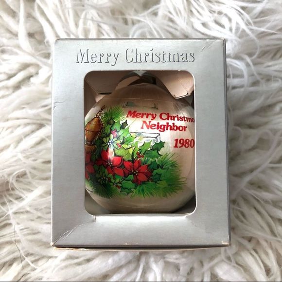 Vintage Other - 1980 Vintage Merry Christmas Neighbor Ornament